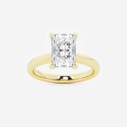 Briel Radiant Diamond Hidden Halo Engagement Ring in 14K Yellow Gold - 3.06 CTW