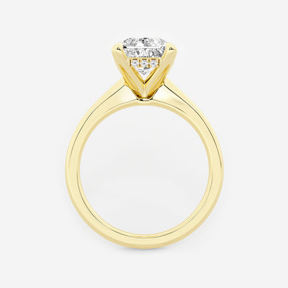 Briel Radiant Diamond Hidden Halo Engagement Ring in 14K Yellow Gold - 3.06 CTW
