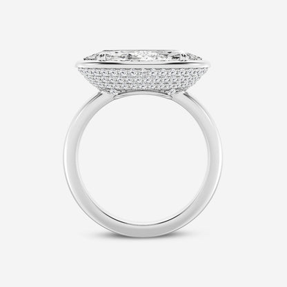 Alexa Marquise Diamond Side Stone Engagement Ring