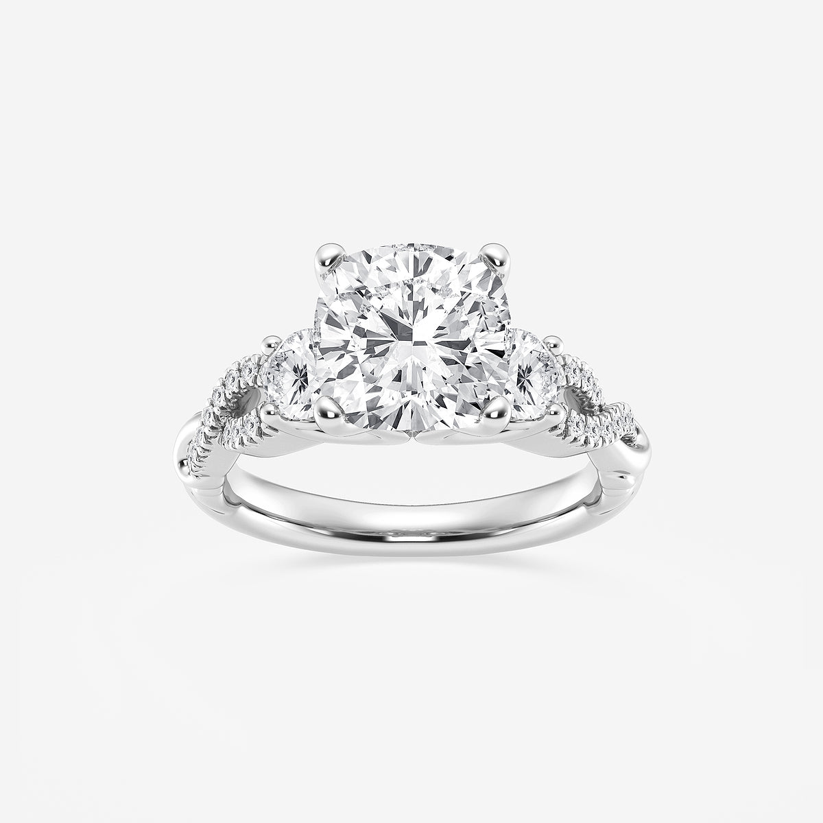 Diamond ring with a white background