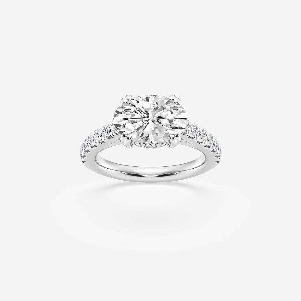 Diamond ring with a white background