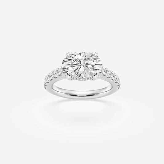 Diamond ring with a white background
