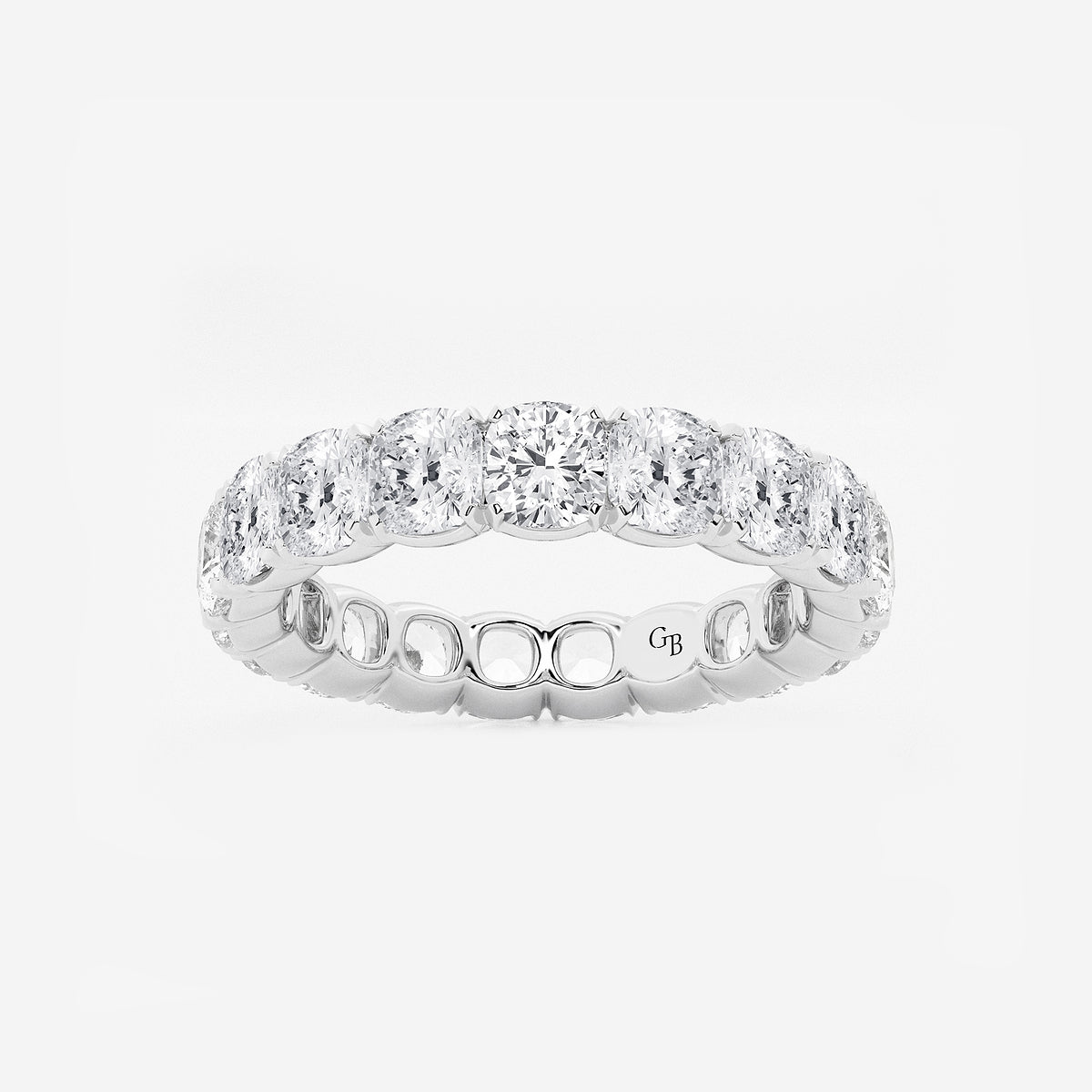 Aspen 5 ctw Cushion Lab Grown Diamond Eternity Band - 3.8mm Width    Platinum, DE, VS1