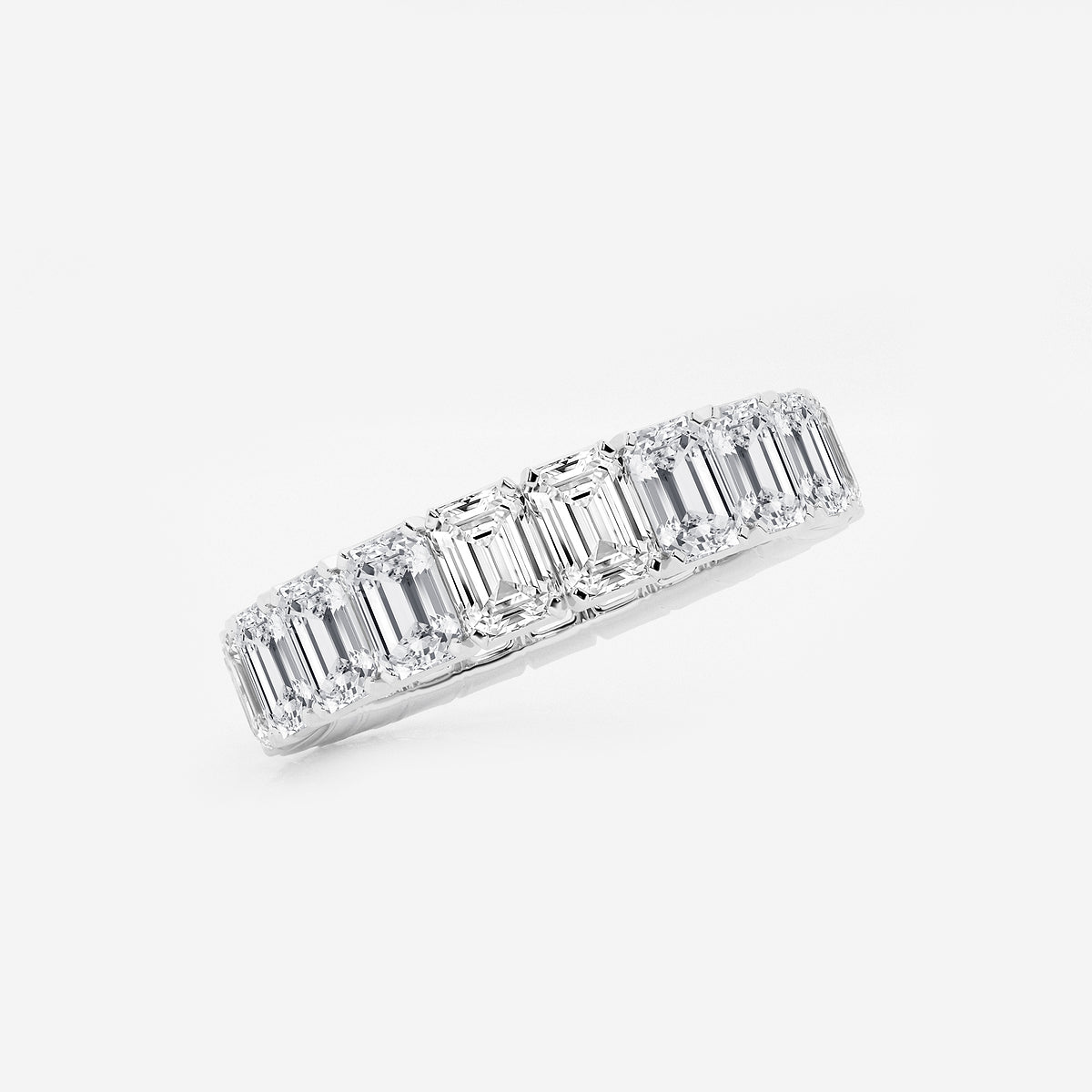Kathleen 5 ctw Emerald Lab Grown Diamond Eternity Band - 4.2mm Width    Platinum, DE, VS1