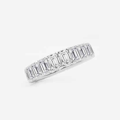 Kathleen 5 ctw Emerald Lab Grown Diamond Eternity Band - 4.2mm Width    Platinum, DE, VS1