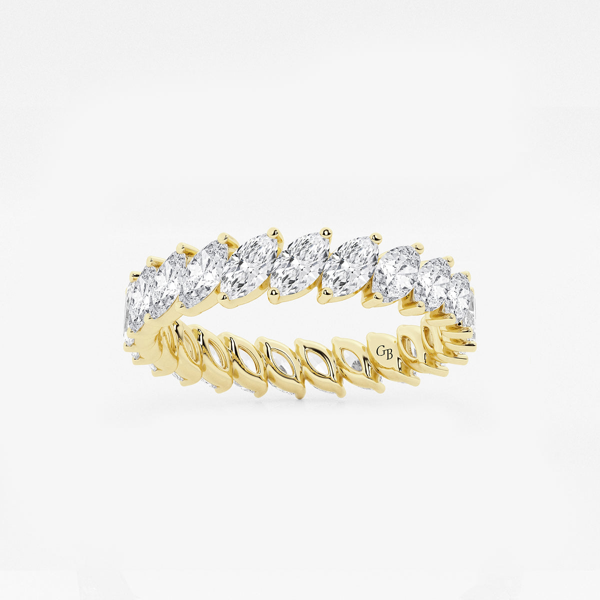 Melanie 2 ctw Marquise Lab Grown Diamond Eternity Band - 4.2mm Width    14K Yellow Gold, DE, VS1