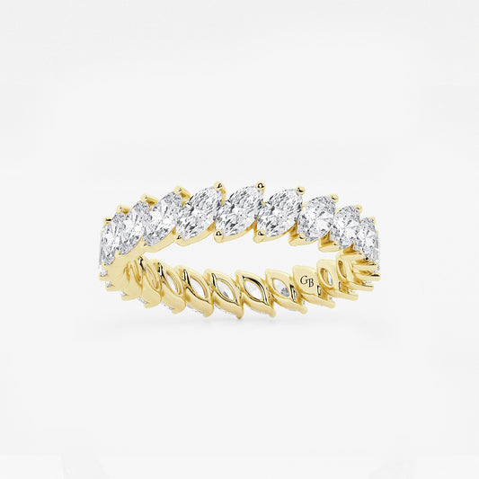 Melanie 2 ctw Marquise Lab Grown Diamond Eternity Band - 4.2mm Width    14K Yellow Gold, DE, VS1