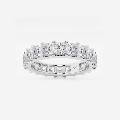 India 5 ctw Princess Lab Grown Diamond Eternity Band - 3.8mm Width    Platinum, DE, VS1