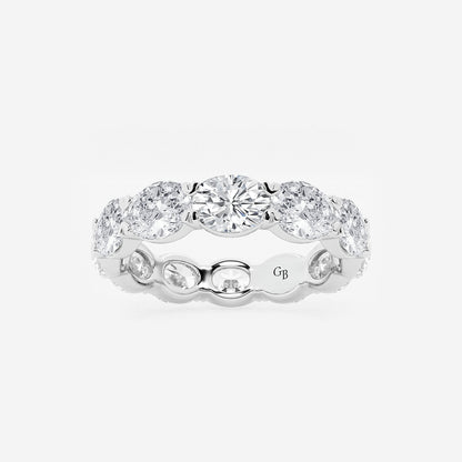 Caroline 4 ctw East-West Oval Lab Grown Diamond Eternity Band - 3.9mm Width    Platinum, DE, VS1
