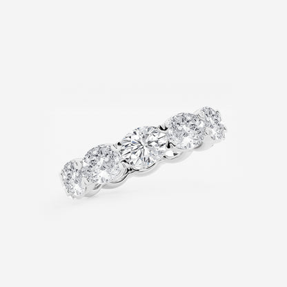 Caroline 4 ctw East-West Oval Lab Grown Diamond Eternity Band - 3.9mm Width    Platinum, DE, VS1