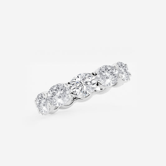 Caroline 4 ctw East-West Oval Lab Grown Diamond Eternity Band - 3.9mm Width    Platinum, DE, VS1