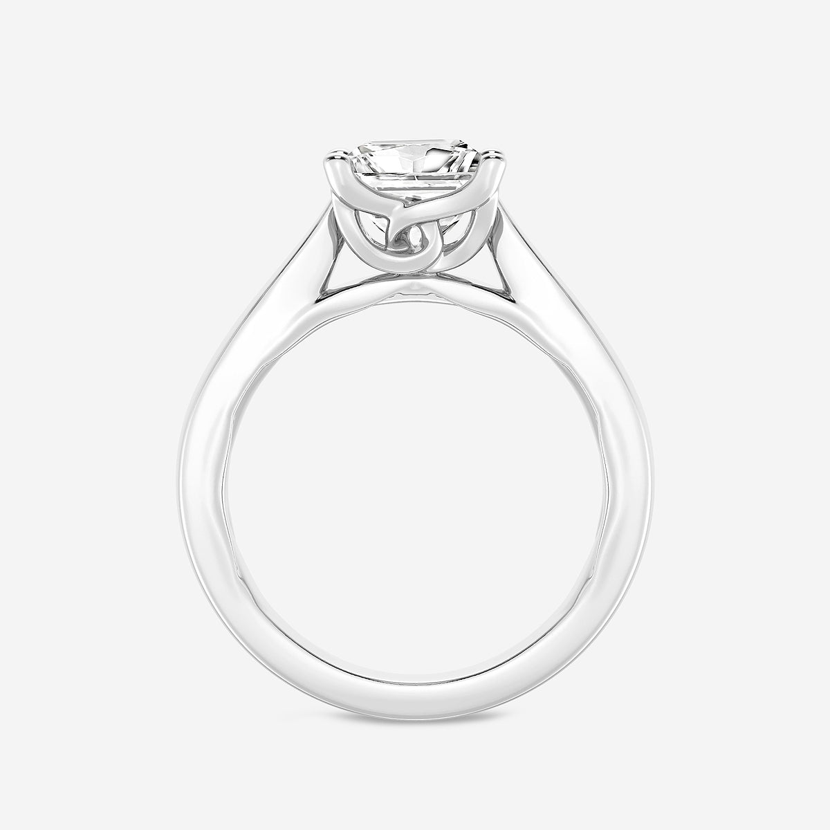 Zelda Princess Diamond Floral Solitaire Ring in Platinum - 2 CTW