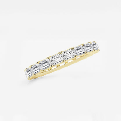 Renata 2 ctw East-West Emerald Lab Grown Diamond Eternity Band - 2.5mm Width    14K Yellow Gold, DE, VS1