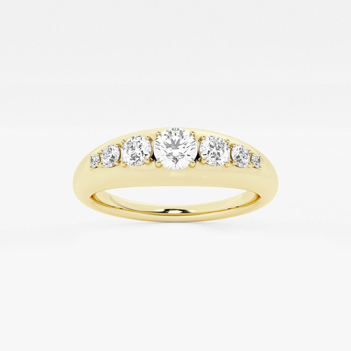 Hymn näas Bombë 1/2 ctw Round Lab Grown Diamond Bold Band