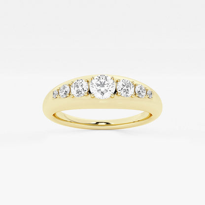 Hymn näas Bombë 1/2 ctw Round Lab Grown Diamond Bold Band