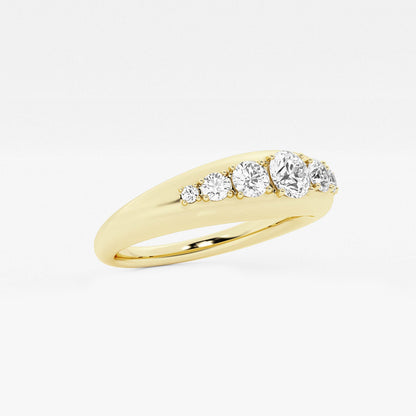 Hymn näas Bombë 1/2 ctw Round Lab Grown Diamond Bold Band