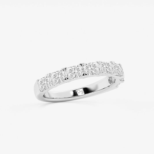 Brianna 1 5/8 ctw Radiant Lab Grown Diamond East-West Anniversary Band    14K White Gold, DE, VS1