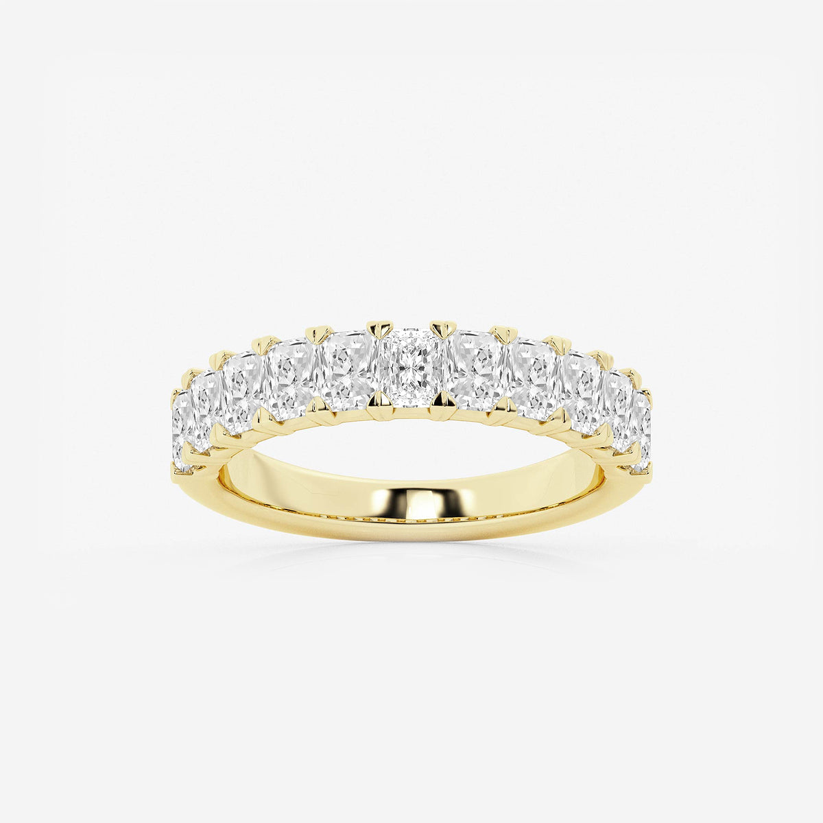 April 1 5/8 ctw Radiant Lab Grown Diamond Anniversary Band    14K Yellow Gold, DE, VS1