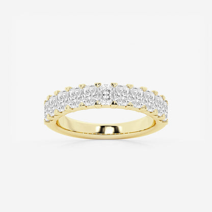 April 1 5/8 ctw Radiant Lab Grown Diamond Anniversary Band    14K Yellow Gold, DE, VS1