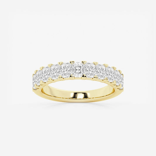 April 1 5/8 ctw Radiant Lab Grown Diamond Anniversary Band    14K Yellow Gold, DE, VS1