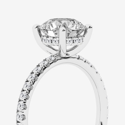 Zephyr Round Diamond Hidden Halo Engagement Ring