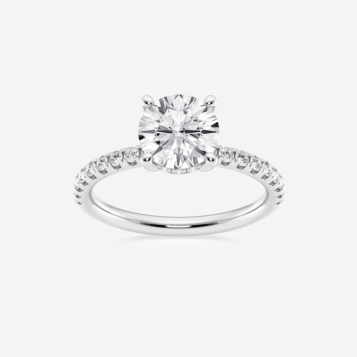 Zephyr Round Diamond Hidden Halo Engagement Ring