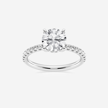 Zephyr Round Diamond Hidden Halo Engagement Ring