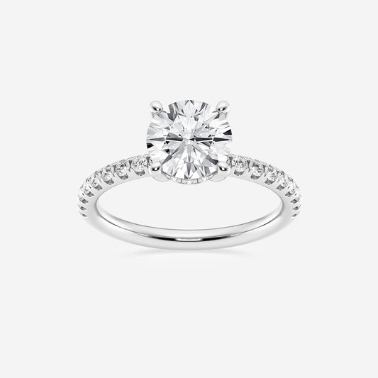 Zephyr Round Diamond Hidden Halo Engagement Ring