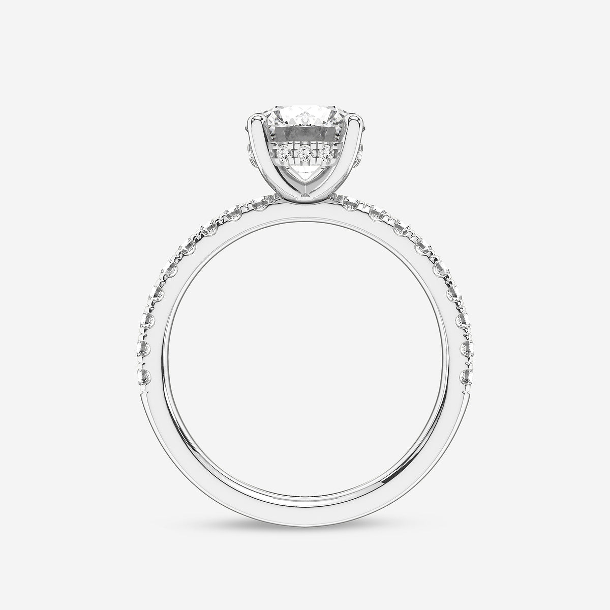 Zephyr Round Diamond Hidden Halo Engagement Ring