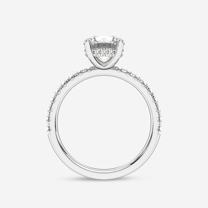 Zephyr Round Diamond Hidden Halo Engagement Ring