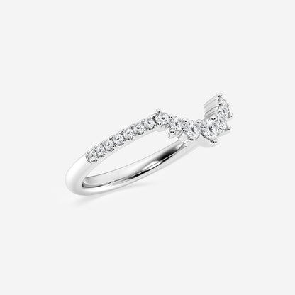 Mariah 1/4 ctw Round Lab Grown Diamond Graduated Crown Stackable Ring