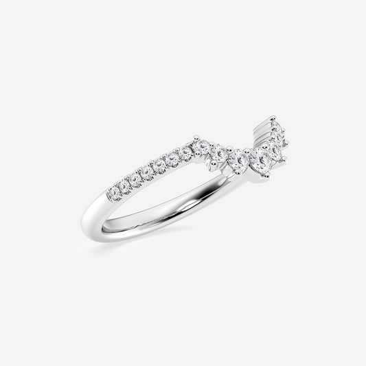 Mariah 1/4 ctw Round Lab Grown Diamond Graduated Crown Stackable Ring