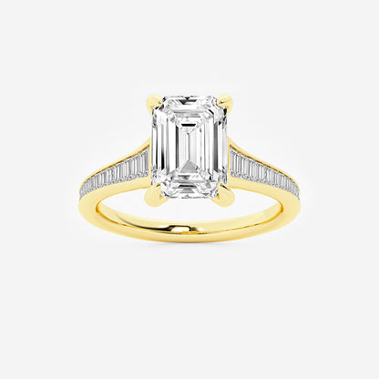 Rachel Emerald Diamond Baguette Engagement Ring in 14K Yellow Gold - 2.33 CTW