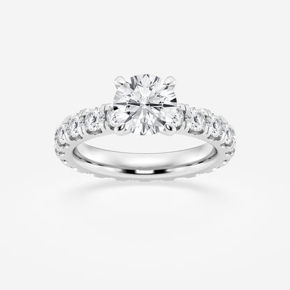 Ashley Round Diamond Eternity Solitaire Ring in Platinum - 4.1 CTW
