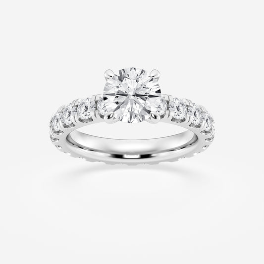 Ashley Round Diamond Eternity Solitaire Ring in Platinum - 4.1 CTW