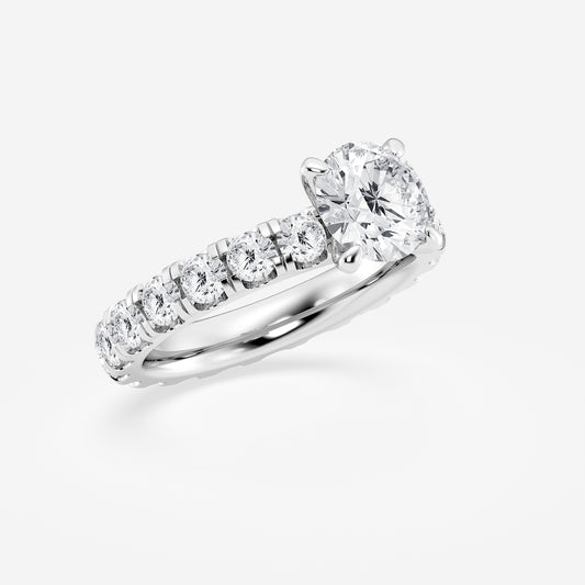 Ashley Round Diamond Eternity Solitaire Ring in Platinum - 4.1 CTW