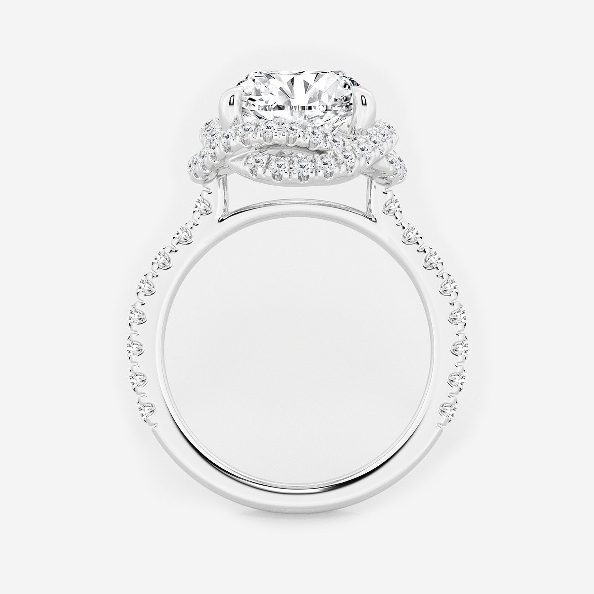 Celestia Oval Diamond Braided Halo Engagement Ring in Platinum - 5.875 CTW