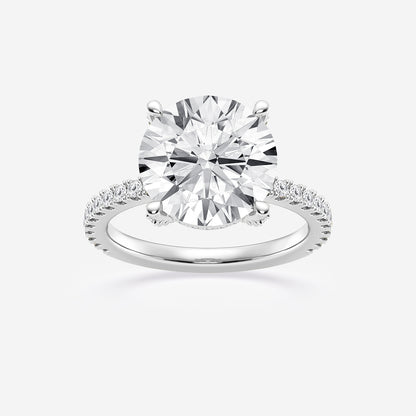 Myra Round Diamond Hidden Halo Engagement Ring in 18K White Gold - 5.4 CTW