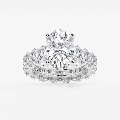 Georgia Oval Diamond Eternity Engagement Ring in 14K White Gold - 10 CTW
