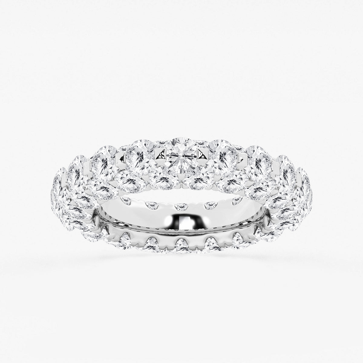 Leah 6 1/2 ctw Round Lab Grown Diamond Dome Eternity Band