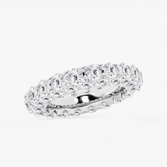 Leah 6 1/2 ctw Round Lab Grown Diamond Dome Eternity Band