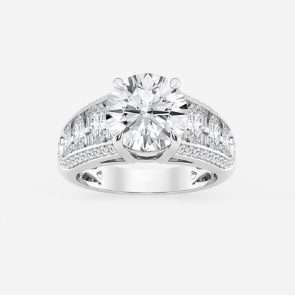 Diamond ring with a white background