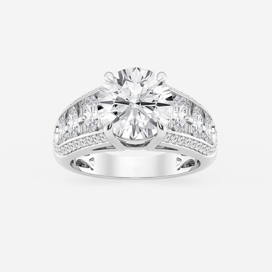Diamond ring with a white background