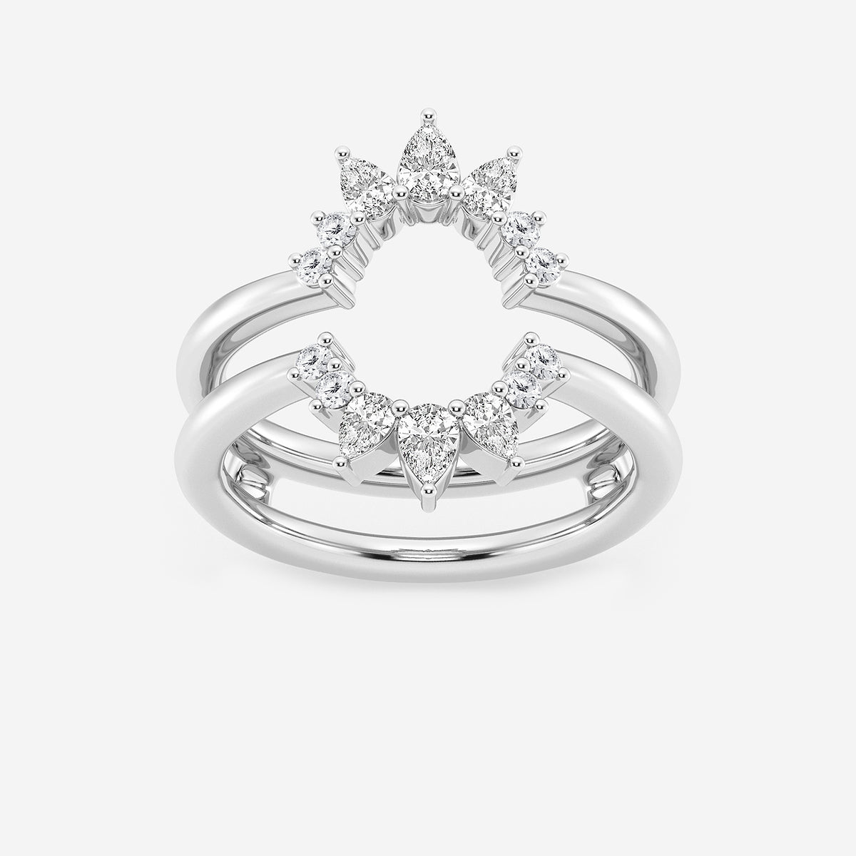 Natasha 1/2 ctw Pear Lab Grown Diamond Ring Enhancer