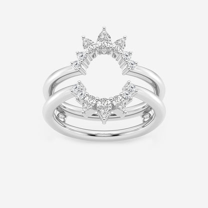 Natasha 1/2 ctw Pear Lab Grown Diamond Ring Enhancer