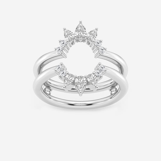 Natasha 1/2 ctw Pear Lab Grown Diamond Ring Enhancer