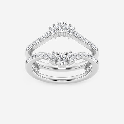 Jayleen 1/2 ctw Oval Lab Grown Diamond Ring Enhancer    14K White Gold, DE, VS1