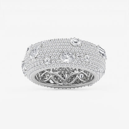 Astrid 3 3/4 ctw Multi-Shape Lab Grown Diamond Pave Scatter Eternity Band