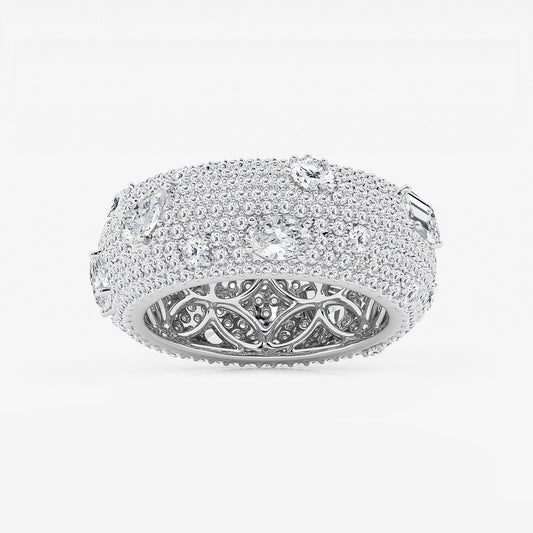 Astrid 3 3/4 ctw Multi-Shape Lab Grown Diamond Pave Scatter Eternity Band
