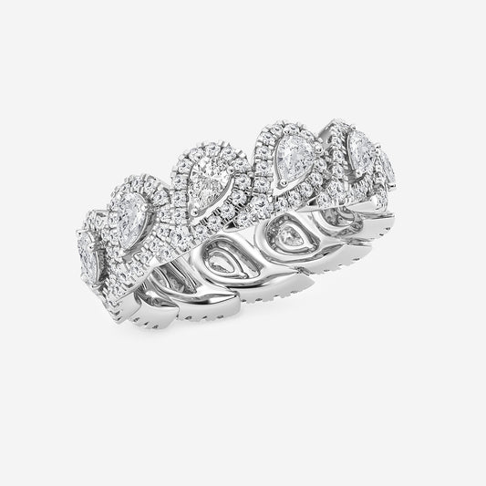 Mercy 2 ctw Pear Lab Grown Diamond Halo Eternity Band